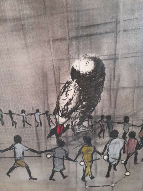 Investment!! Cobus van der Walt contemporary mixed media on board 1650 x 1120mm VALUE R75000