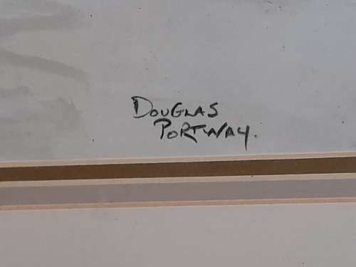 Rare!! Douglas Portway `train station` watercolour 290 x 205mm VALUE R4500