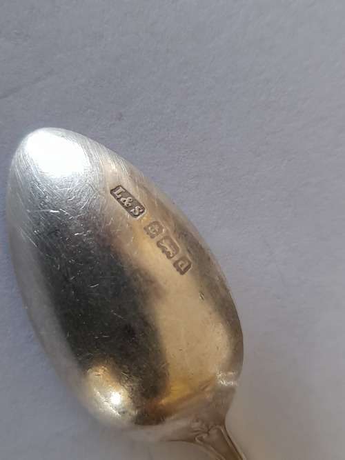 Rare!! 1903 Birmingham silver May month Gemini star sign spoon 12,4g wow!!