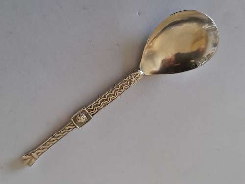 Rare!! 1941 Edinburgh silver caviar spoon with celtic design 7,8g wow!!
