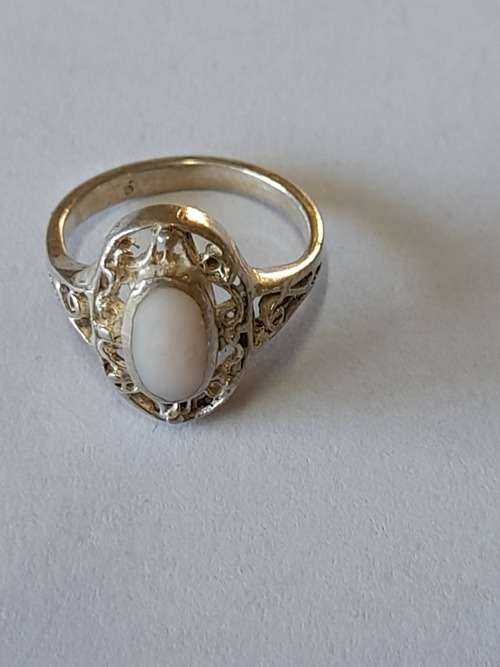 Cutest!! Vintage sterling silver M.O.P baby ring 1,9g Wow!!