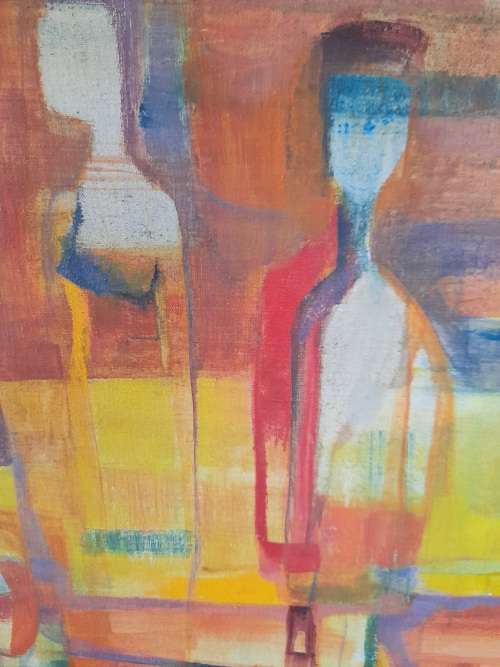 Spectacular!! U.K artist Margaret Smith oil on canvas dated `83  1175 x 1175mm Value R40000 wow!!
