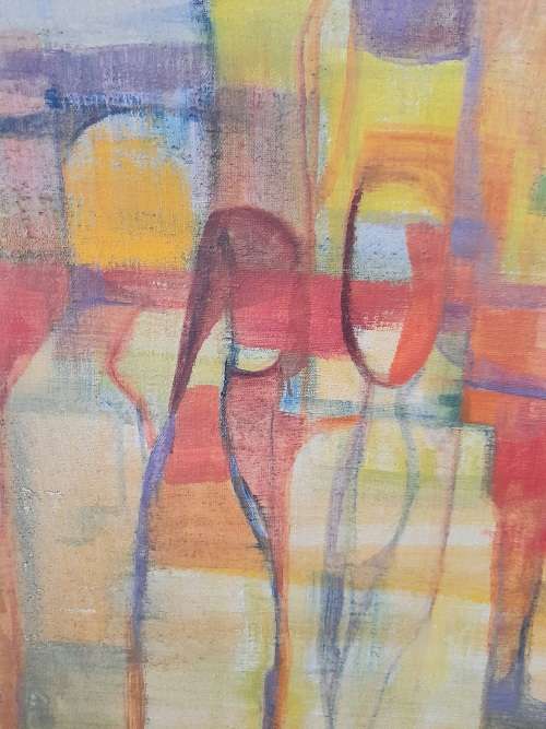 Spectacular!! U.K artist Margaret Smith oil on canvas dated `83  1175 x 1175mm Value R40000 wow!!