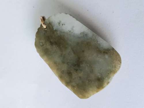 Exquisite!! Large Vintage chinese carved jade and 9ct gold pendant circa 1930`s Wow!!