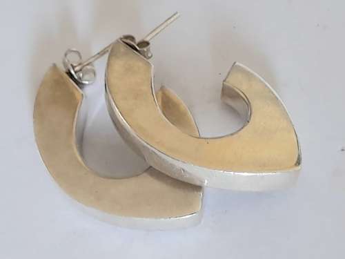 Awesome large sterling silver tube earrings 8,1g wow!!