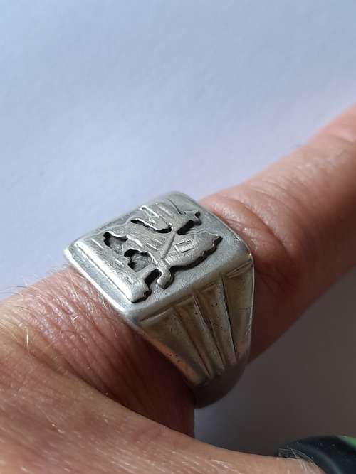 Increadible vintage sterling silver Lion of Judah signet ring 8,2g wow!!
