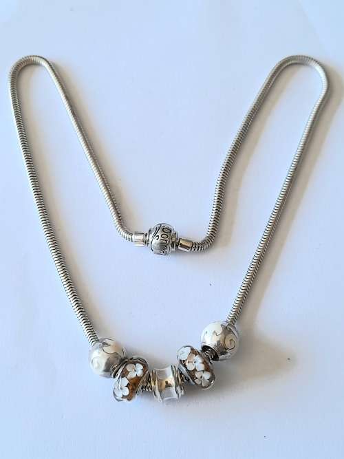 Wow!! South African Donna-Mia sterling silver charm necklace 28,4g wow!! Wow!!