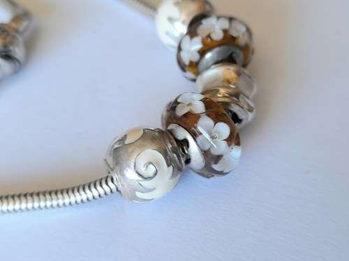 Wow!! South African Donna-Mia sterling silver charm necklace 28,4g wow!! Wow!!