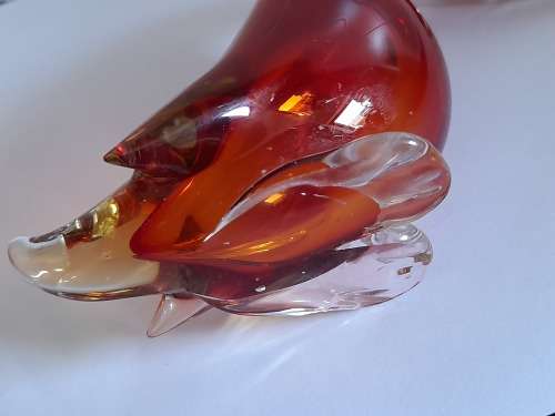 Gorgeous vintage murano glass duck figure Value R550