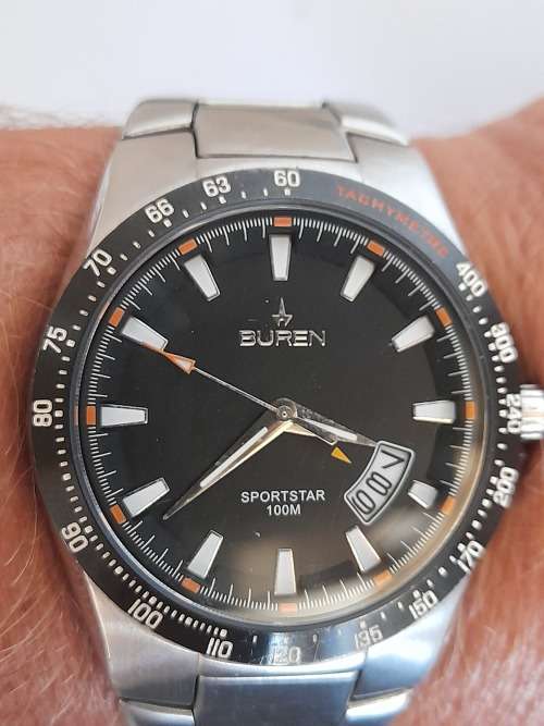 Wow!! Buren sportstar 100m mens wristwatch 100% working Value R2500