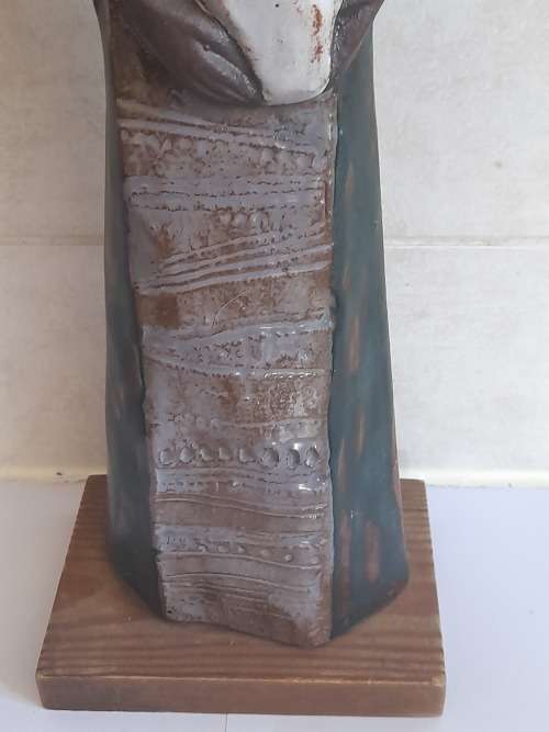 Rare large sweden pottery mother and child figure possibly Elbogen Mamlo wow!!