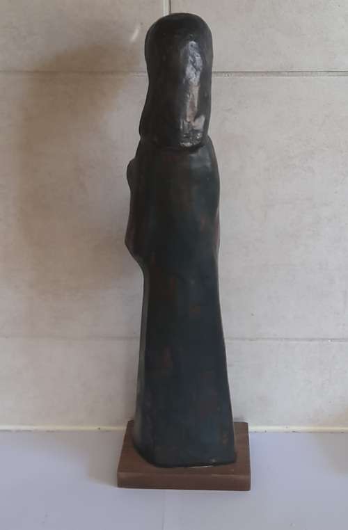 Rare large sweden pottery mother and child figure possibly Elbogen Mamlo wow!!
