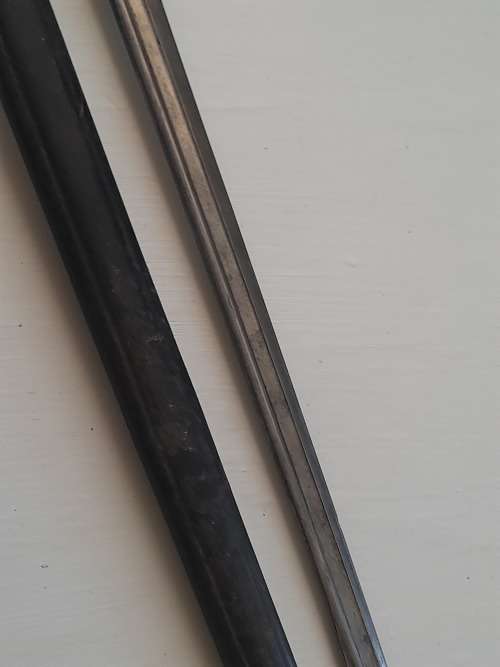 Rare Model 1898 Neuer Art bayonet , made by Erfurt in 1903 , issued to the 119.