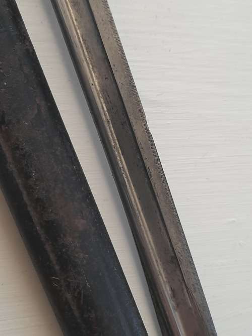 Rare Model 1898 Neuer Art bayonet , made by Erfurt in 1903 , issued to the 119.