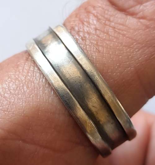 Huge mens size 15 sterling silver ring 10,7g wow!!