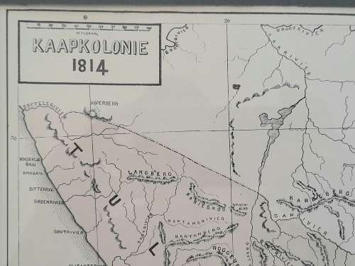 Wow!! 1814 Kaapkolonie map circa 1920`s Wow!!