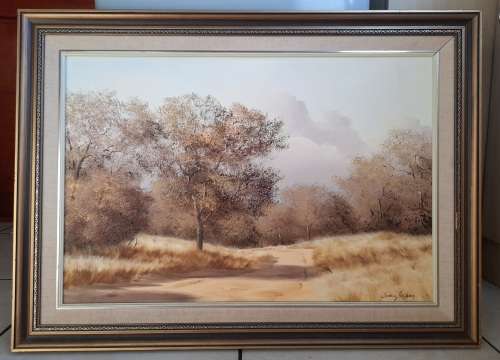 Amazing Large Thomas Hacking oil on board landscape 760 x 510mm Value R3500