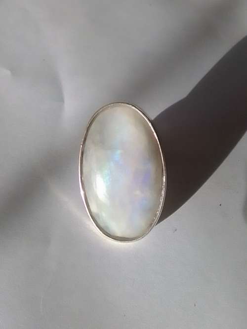 Magnificent Huge sterling silver Moonstone ring 32,6g wow!