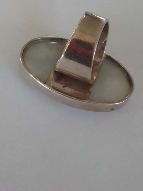 Magnificent Huge sterling silver Moonstone ring 32,6g wow!