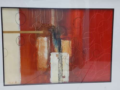 Wow!! Natasha Barnes oil mixed media on card 650 x 450mm Value R9500