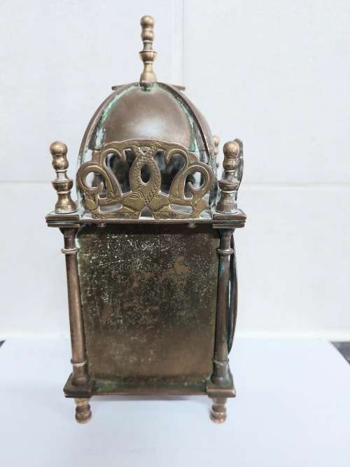 Wow!! Vintage Smiths brass mechanical lantern clock working!!