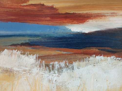 Amazing Fiona Ewan Rowett lanscape oil on board 360 x 260mm value R3500