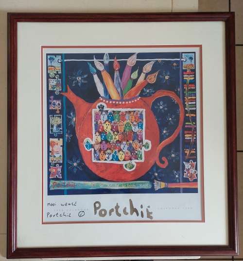 Wow!! Signed 2008 Porchie calander print 520 x 470mm  Wow!!