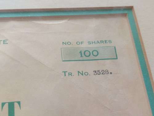 Rare!! Antique Donkergat whaling co. shares certificate circa 1910