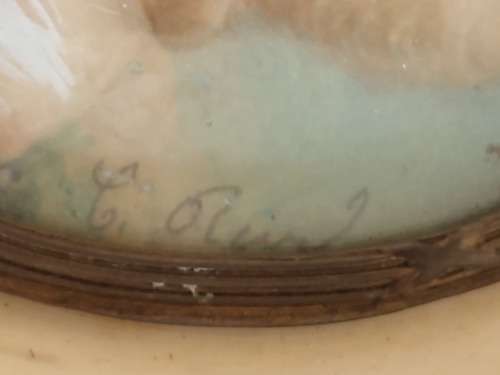Exquisite!! Signed Edwardian miniature portrait 50 x 40mm stunning!!