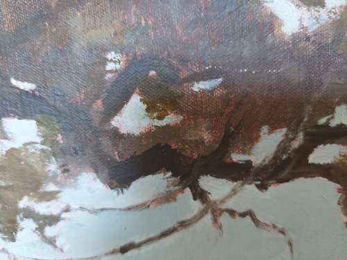 Amazing Large Charl Möller veld scene oil on board 1110 x 600mm Value R7500 Wow!!