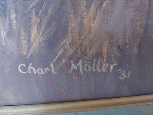 Amazing Large Charl Möller veld scene oil on board 1110 x 600mm Value R7500 Wow!!