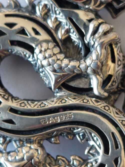 Thomas Sabo sterling silver chinese dragon pendant with chain and box value R11500