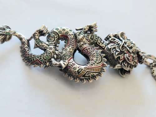 Thomas Sabo sterling silver chinese dragon pendant with chain and box value R11500