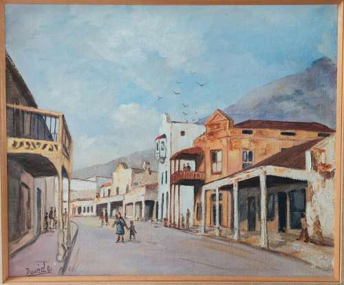 Amazing David Allen Hanover str D6 oil on canvas on board 600 x 500mm Value R3500