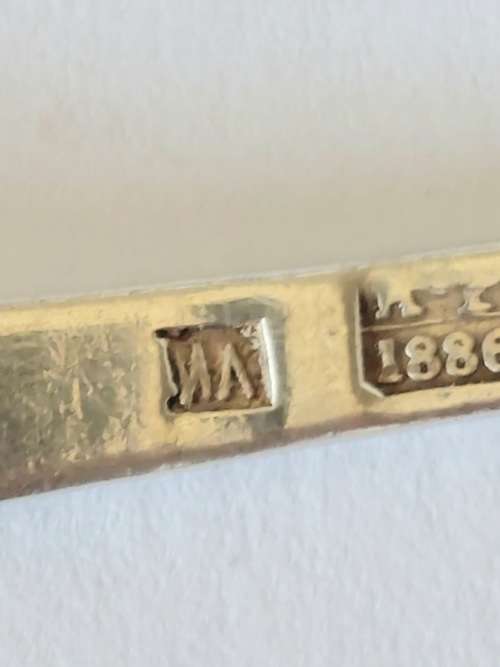 Very Rare!! 1886 Russian silver Stetl city spoon 15g what a find!!