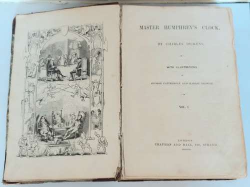 1840 first edition Charles Dickens `Master Humphrey`s clock` vol. 1 wow!!