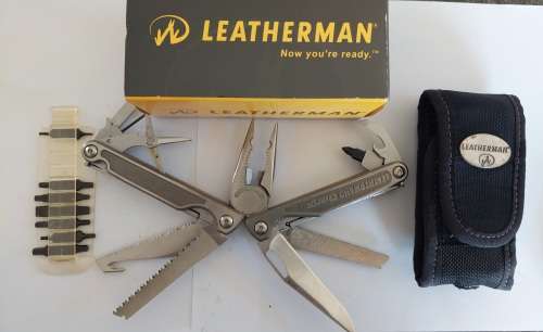 Wow!! Leatherman Charge XTI titanium in box, like new!!