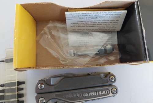 Wow!! Leatherman Charge XTI titanium in box, like new!!