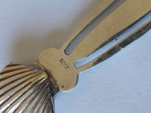 Wow!! London hallmarked silver shell bookmark 8,2g wow!!