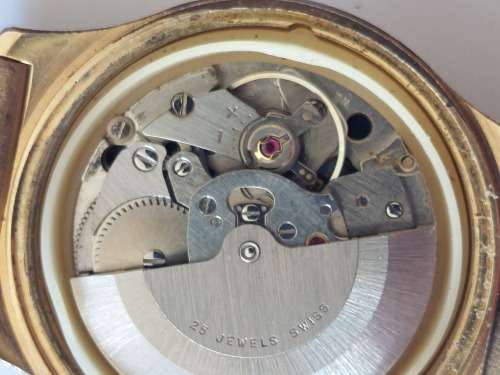 Rare!! Vintage glod plated Lanco 25 jewel automatic wrist watch 100% working!!