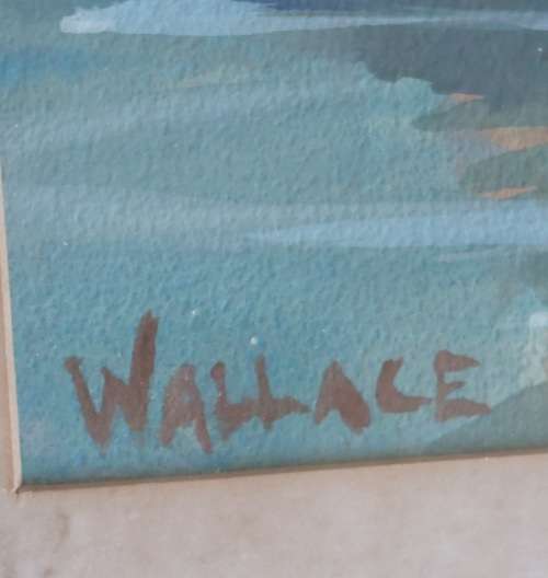 Amazing!! Marjorie Wallace watercolour gouache on card of sailboats 260 x 210mm Value R7500