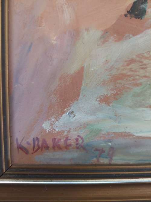 Wow!! Kenneth Baker oil on board 425 x 285mm dated 79 Value R4500