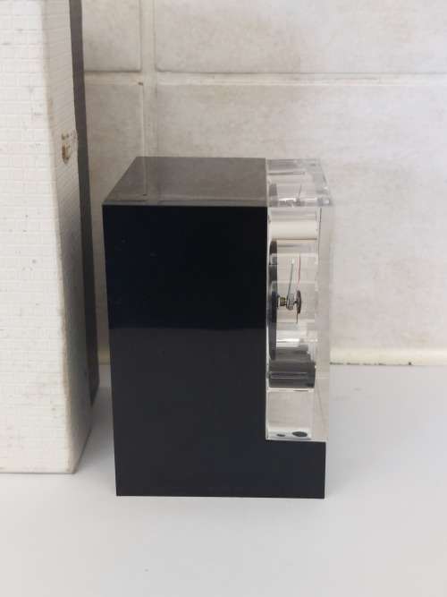 Rare New old stock!! 1970`s AEG bauhaus acrylic desk clock in box wow!!