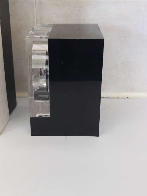 Rare New old stock!! 1970`s AEG bauhaus acrylic desk clock in box wow!!