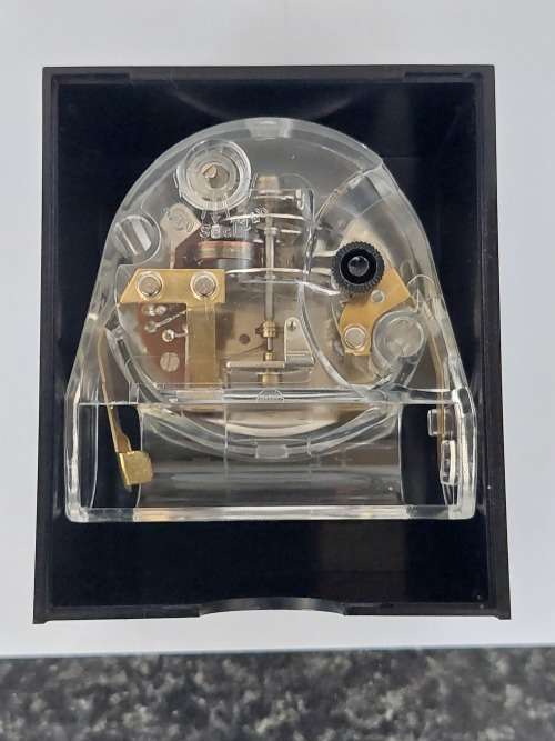 Rare New old stock!! 1970`s AEG bauhaus acrylic desk clock in box wow!!