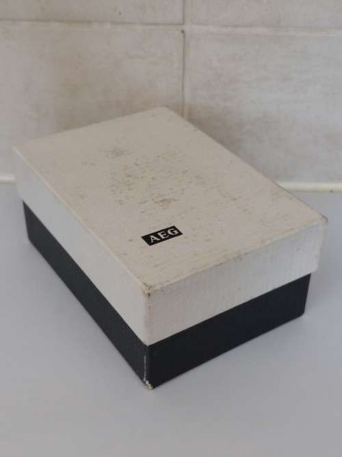 Rare New old stock!! 1970`s AEG bauhaus acrylic desk clock in box wow!!