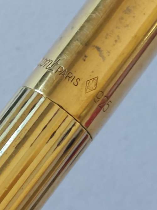 Rare!! Vintage St Dupont sterling silver ballpoint pen with gold plating Value R2500