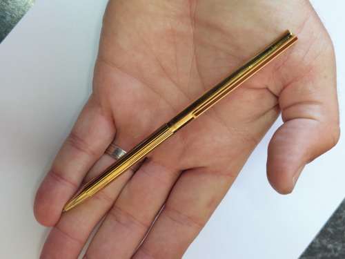 Rare!! Vintage St Dupont sterling silver ballpoint pen with gold plating Value R2500