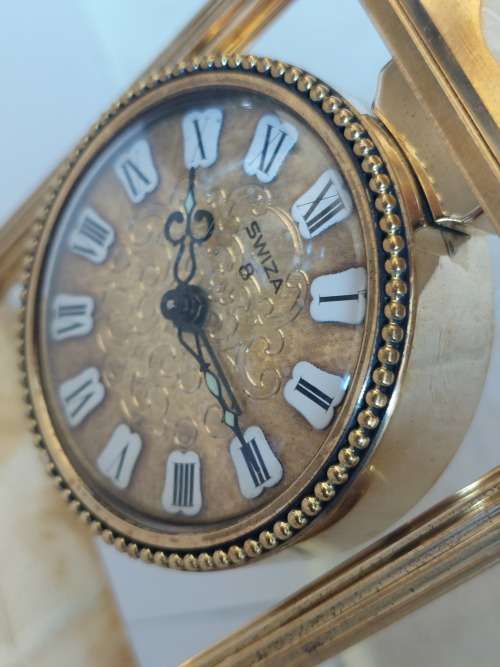 Spectacular!! Vintage solid brass Swiza 8 day alarm clock 100% working!! Amazing condition!!