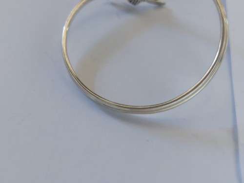 Amazing vintage crossed hands sterling silver bangle 11,1g